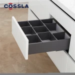 CHINA factory COSSLA wardrobe double wall drawer slide with divider inner drawer slide