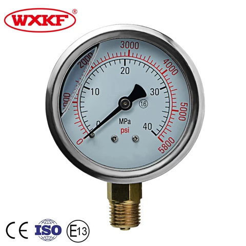 China made Stainless steel manometer glycerin filled pressure gauge
