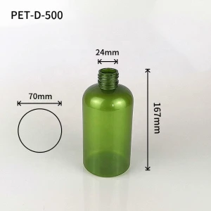 China Manufacturer Custom Different Types Round Shaped 500ml Plastic PET Lotion Bottles