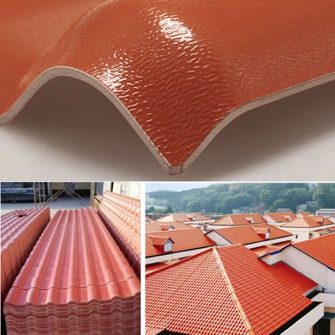 China spanish style PVC plastic roof tile