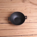 China Supplier 24cm Cast Iron Small Wok Color Enamel Cast Iron Casserole