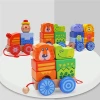 China toy manufacturer kids toys play animals wooden three small trains play set