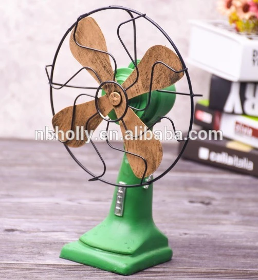 China wholesale creative retro resin electric fan home decoration