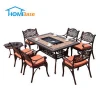 Chinese Marble Top Dining Table and Chair Set Outdoor  Patio Furniture for Restaurant H-G017-E031