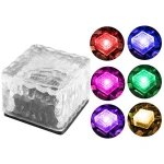 Christmas Hot sale 1 LED Park corridor ground lawn decoration night light buried led solar ice tile lamp