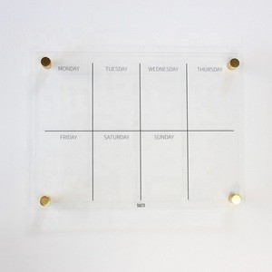Clear Acrylic Writing Surface Board with Wet Erase Markers