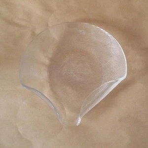 Clear Glass Scalloped Clam Shell Salad Serving Seafood Bowl