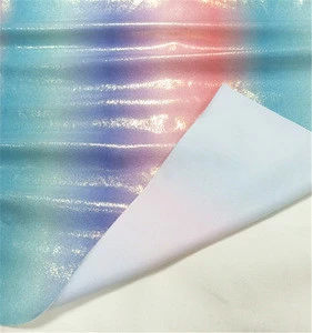 Color changing shiny waterproof swimwear fabric gitter polyester spandex fabric