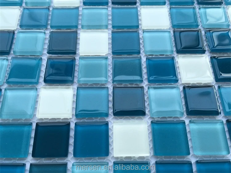 Competitive price mix color swimming pool glass mosaic tile