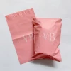 Compostable biodegradabble luxury light pink custom printed poly mailers mailing bags