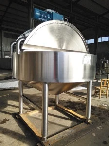 cone bottom steam jacketed stainless double motion industial kettle mixer