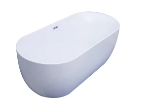 Constant Temperature Thin Edge Oval Freestanding Acrylic Bathtub