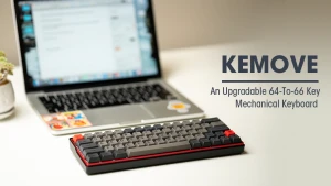 Convertible Wireless Mechanical Keyboard 60 Percent Compact and Portable Kemove 64/66 key