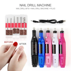 COSCELIA Hot Selling 5 Colors Strong Rechargeable Nail Drill Machine Nails