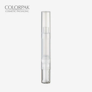 Cosmetic empty cuticle oil container match brush tip