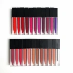 Creat Your Logo Matte Cosmetic OEM Velvet Lipstick With Black Top Cap Tube