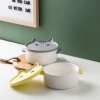 Creative Meng Mao instant noodle soup salad bowl Japanese binaural ceramic insulated bento bowl