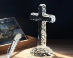 Crystal Religious Crafts Decoration Crystal Glass Cross Figurine