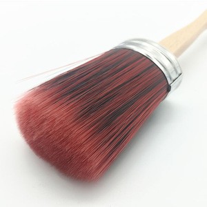 CTRPB008 Hot selling Varnished Beech Wood handle PBT rosy color filament  chalk paint brushes