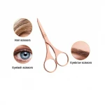 Curved Nail, Eyebrow, Cuticle Trimmer Scissors with Elaborate Cutting Edge Stainless Steel Metal Manicure Scissor