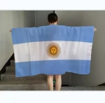 Custom Argentina flag body flag 90 x 150 cm Polyester cape body flags