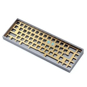 Custom cnc machining brass plate keyboard anodized aluminium mechanical keyboard case parts