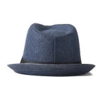 Custom design summer navy promotional men fedora paper straw hat blank