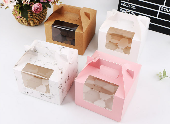 Buy Custom Diy Kraft Paper Gift Box Cake Package Rectangle Craft Paper ...