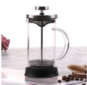 Custom French Press Coffee Maker coffee tea sets with Stainless steel lid and silicone base