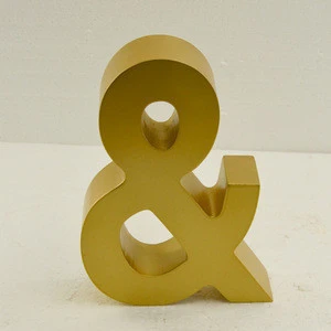 Custom home gold 3d mdf wooden letter craft