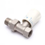 Custom ISO228 Standard Nickel Plated Forged brass antique radiator valve with plastic handwheel
