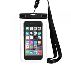 Custom logo swimming floating mobile phone accessories transparent pvc waterproof phone case bag