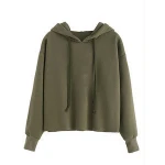 Custom Loose Hoodies Girl Green Oversized Hip Hop Hoodies Sweatshirt Women Blank Sweat Suits Drop Tail