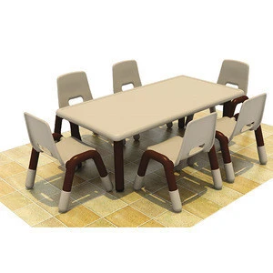 Custom made cheap modern kids plastic furniture table chair sets