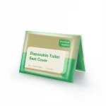 Custom printed design logo flushable water soluable disposable toilet seat cover papers