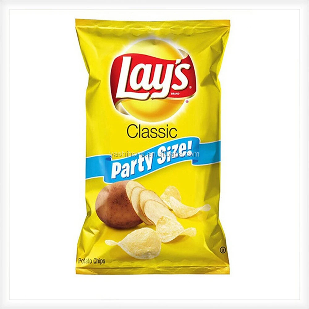 Custom printed heat seal snack lays potato chips packaging bags material