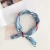 Import Custom printed shawls square fashion small polyester hair tie band for silk square scarf from China