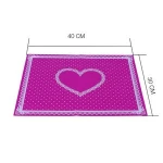 Custom Printing Silicone Nail Art Mat Placemats Table Topper Mat Lace Foldable Washable Pad