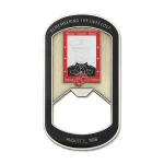 Custom shape bottle openers keyring stainless steel openers with logo embossed