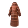 Custom Warm Long Style Ladies Winter Jackets Brown Puffer Jacket