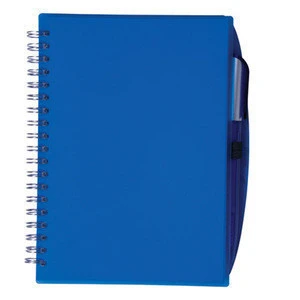 Customizable Wire-Bound Spiral Notebook with Pen