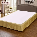 customized 100% cotton white plain bed skirt with wholesale price