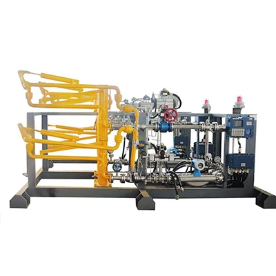 Customized carbon steel chemicals liquid petroleum-loading/unloading skid-mounted system with pump folding ladder valve