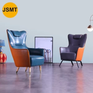 Customized interior simple single sofa furniture hotel American leisure chair design high back office chair