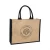 Import Customized Logo Black Handle Durable Packaging Printed Jute Bags from China