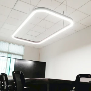 Customized Office Round Corner rectangle pendant modern lighting chandelier