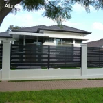 Customized Privacy Aluminium Slat Fencing Horizontal Aluminum Louver Fence Panel