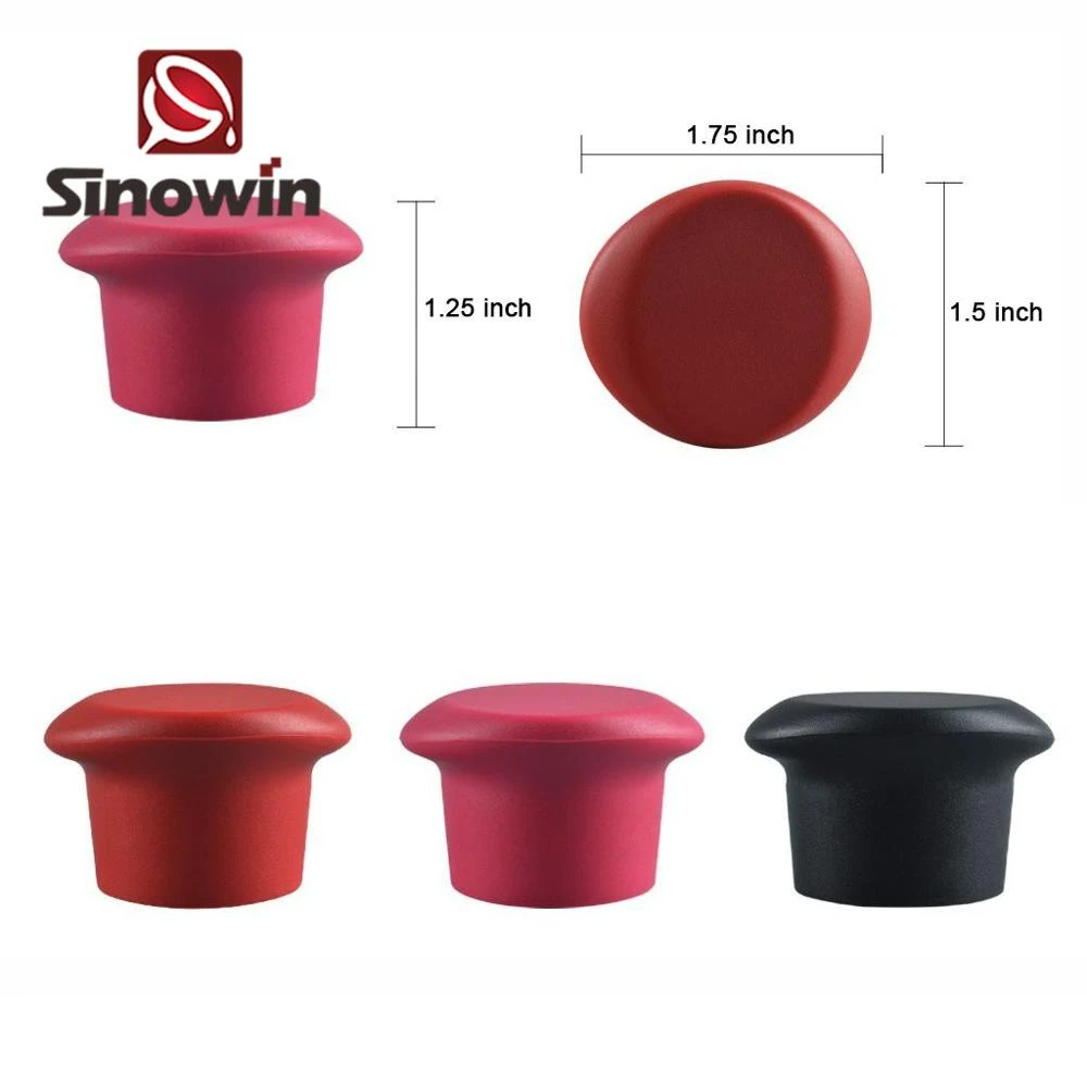 Customized red wine stopper silicone wine bottle stopper