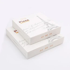 customized size B-flute White Corrugated Pizza Boxes