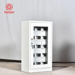 Customized Steel Electronic Smart lock Mobile Phone Charger Locker Metal Cell Phone Charging Station Storage Cabinet Locker